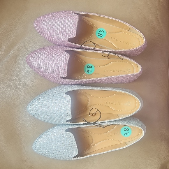 Set of Metallic Rhinestone Smoker Shoes! NEW! Rampage. 2 Pairs Blingy!! - Picture 11 of 16